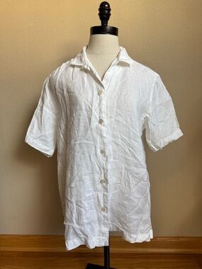 BROOKS BROTHERS Pure Irish Linen Button Up T-Shirt